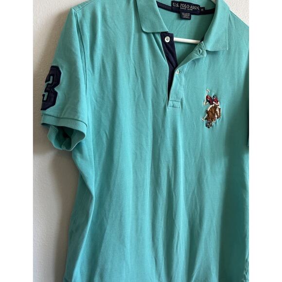 y2k Polo Rugby Shirt Big Pony Logo #3 Us Assn. Mint Preppy Nautical Med - Picture 2 of 9